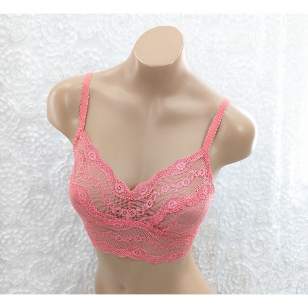 B.TEMPT'D BY WACOAL Lace Kiss Bralette‎ Bra Tea Rose NWOT